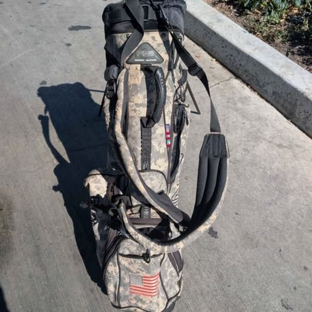 PING Hoofer Vantage Golf Stand Bag Digital Camo USA Flag Dual Strap Carry - Picture 3 of 12